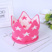 将图片加载到图库查看器,Modern Luxury New Trend Baby Hat Girls and Boys Crown Knitted Cap Toddler Empty Top Hats Newborn Design Woolen Yarn Bonnet For Kids