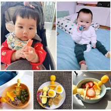 Load image into Gallery viewer, Big Baby Feeding Unique Spoon And Fork Set Soft Silicone Feeding Flatware Safe Training Spoon For Baby Girls And Boys