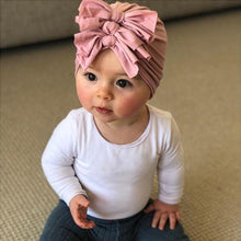 Load image into Gallery viewer, Modern Turban Baby Girls Bow Turban Hats Cotton Kids Beanie Children Hats Accessories For Girls Baby
