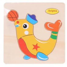 将图片加载到图库查看器,Baby Toys Wooden 3D Puzzle Cartoon Animal Intelligence Kids Educational Brain Teaser Children Tangram Shapes Learning
