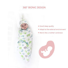 将图片加载到图库查看器,Baby Swaddle Blanket With Cap For Newborn Wrap Cotton Swaddling Bag Baby Envelope Sleep sack Blanket .