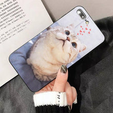 将图片加载到图库查看器,Cute Cat Black Phone Case For IPhone 13 8 7 6 6S Plus X 5 5S SE 2020 XR 11 Pro XS MAX Slim Fit Soft Print Design Flexible Silicone Cover For iPhone