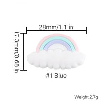 Load image into Gallery viewer, 5PCS/SET Silicone Animal Beads BPA Free Baby Teething Beads Toy For Pacifier Clips New Born Silicone Rodent Tiny Rod Baby Teether For Baby Kids