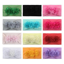 将图片加载到图库查看器,Lace Flower Baby Headbands For Girls Elastic Head Wraps Head Band Hair Accessories Bow For Girls Kids