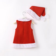 Load image into Gallery viewer, Christmas Princess Dress and Bowknot Hat Outfits Newborn Perfect Gift For Baby Girl