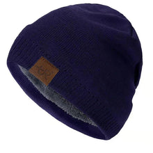 Load image into Gallery viewer, Unisex URGENTMAN Labal Winter Hats Solid Color Knitted Hats For Men And Women Beanie Cap Outdoor Add Fur Lining Warm Sports Hats