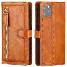 Load image into Gallery viewer, Luxury Leather Flip Wallet Case For iPhone 14 13 Pro MAX 11 12 Mini X XS XR Card Holder Stand Cover Shockproof PU Leather Wallet Card Holder Slots Cover Iphone Phone Case With Magnetic Buckle