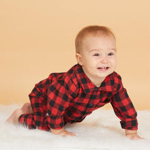 Load image into Gallery viewer, Spring Autumn Newborn Cotton Casual classic Plaid Collar Jumpsuit for Baby Boys / Girls In Elegant Retro Modern Style