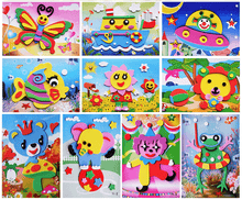 Load image into Gallery viewer, 10 designs/lot Cartoon 3D EVA Foam Sticker Puzzle Series Kids Multi-patterns Styles Toys for Children Birthday Gift