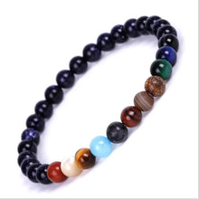 将图片加载到图库查看器,Galaxy Solar System Bracelet Universe Nine Planets Natural Stone Stars Earth Moon Bracelet For Women Man Fashion Jewelry