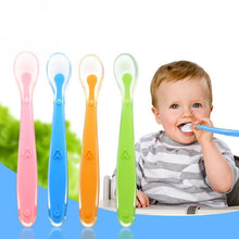 将图片加载到图库查看器,Silicone Baby Soft Soup Spoon Healthy Infant Sucker Candy Color Kitchen Cooking Spoon Rice Spoon Children Dishes Tableware for Kids