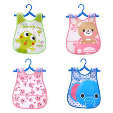 Load image into Gallery viewer, Fashion Printed Adjustable Animal Plastic Waterproof Lunch Feeding Bibs Feeding Cloth for Children In Modern Design