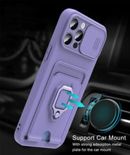 将图片加载到图库查看器,Lightweight Heavy Duty Protective Case With Rotatable Kickstand Ring For iPhone 13 14 Case Magnetic Ring Holder Cover for iPhone 12 11 14 Pro Wallet Card Armor iphone Case