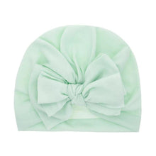 Load image into Gallery viewer, Modern Luxury Baby Girl Lovely Soft Winter Big Bow Turban Bonnet Cotton Caps For Girls Baby