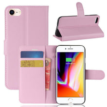 Load image into Gallery viewer, Phone Case For IPHONE 7 8 Plus Wallet Case Flip Leather Back Cover For IPHONE7 IPHONE8 IPHONE 7plus 8plus Simple Case Foldable Case Leather Case Flip Phone Cover Case