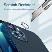 Load image into Gallery viewer, 2023 New Diamond Bling Metal Ring Glass Protective Cap For iPhone 14 13 12 11 Pro Max Mini Camera Lens Circle Protector Paste Tempered Glass Camera Cover Camera Lens Protector