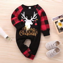 将图片加载到图库查看器,Baby Christmas Newborn Long Sleeve Rompers Jumpsuit for Boys Girls Infant Outfit With Holiday Design For Baby Boys And Girls