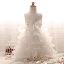 将图片加载到图库查看器,Handmade Luxury Princess Baby Girl 1 Year Birthday Dress Tutu First Christmas Party Cute Bow Dress Infant Modern Luxury Dress With Big Bow