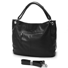 将图片加载到图库查看器,Zency Black White Bag 100% Soft Genuine Leather Tassel Women's Handbag Ladies Shoulder Bags Messenger Satchel Crossbody Purse