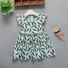 Load image into Gallery viewer, Baby Summer New Children Female Cotton A-Line Dress Kids Clothes Floral Princess Tutu Dresses For Girls