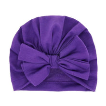 Load image into Gallery viewer, Modern Luxury Baby Girl Lovely Soft Winter Big Bow Turban Bonnet Cotton Caps For Girls Baby