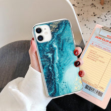将图片加载到图库查看器,Fashion Marble Pattern Phone Case For iPhone 13 12 11 Pro Max 7 8 6 6S Plus X XR XS Max 12Mini 5 5S SE Cute Soft TPU Cover Full Body Protection with Raised Bezel