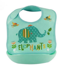 Load image into Gallery viewer, Waterproof Silicone Bib Feeding Food Catcher Baby Newborn Cartoon Aprons Adjustable Baby Bibs For Kids