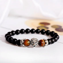Load image into Gallery viewer, New Classic Crown Lion Elegant Bracelet Luxury For Men Fashion Tiger Eye Onyx Stone Handmade Beaded Charm Modern Bracelet For Women Jewelry