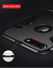 将图片加载到图库查看器,Luxury Black Cool Armor Case For iPhone 8 7 6 6S Plus 5 5s Shockproof Case For iPhone X XS MAX XR Stand Cover Case Heavy Duty Shockproof Armor Dual Layer Protection Back Case Cover