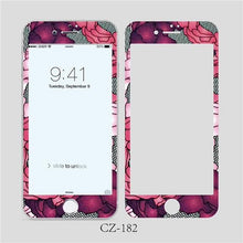 将图片加载到图库查看器,3D Curved Edge Tempered Glass for iPhone 6 6s 7 8 Plus Fashion Flowers Pattern Screen Protector Protective Film Tempered Glass Screen Protector Designed for iPhone