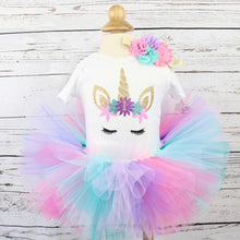 Load image into Gallery viewer, Modern Unicorn Baby Kids 1st year Girls Dress For Birthday Party Outfits Infant Princess Girls Clothes 12 Months Kids