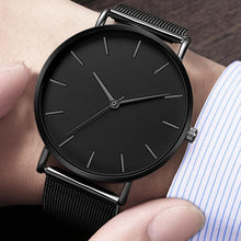 Load image into Gallery viewer, STEVVEX Men Watch Quartz Casual Watches Simple Metal Hour Reloj Quartz Watch Montre Mesh Stainless Steel clock For Men's and Boys