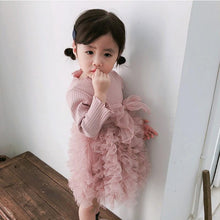 将图片加载到图库查看器,Modern Winter Flower Long Sleeve Smash Cake Baby Girls Dress For 1-5 Year Little Princess