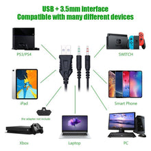 Load image into Gallery viewer, Modern LED STEVVEX Gaming Headphones USB 3.5mm USB Wired Game Headset Professional Earphones with Mic Voice Control for Laptop Computer and Gaming (3.5mm Plug)
