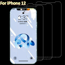 Load image into Gallery viewer, HD Full Tempered Glass Screen Protectors For iPhone 12 12 Max/12 Pro Front film iPhone X 6/6s 7 8 11 Pro Max Screen Protector Transparent Highly Clear Scratch Resistant Full Coverage Screen Glass Protector For iPhone