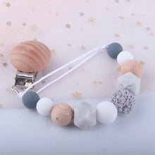 将图片加载到图库查看器,Modern Handmade Chain Wooden Holder For Pacifier Clips Leash Strap Nipple Holder For Infant Feeding For Baby