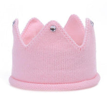 将图片加载到图库查看器,Modern Luxury New Trend Baby Hat Girls and Boys Crown Knitted Cap Toddler Empty Top Hats Newborn Design Woolen Yarn Bonnet For Kids