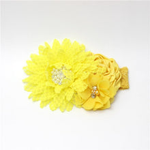 将图片加载到图库查看器,Luxury Modern Handmade Flower Headband Newborn Infant Pearl Flowers With Lace wide Headbands Bebes Hair Accessories Bow