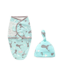 Load image into Gallery viewer, Newborn Wrapping Swaddle Baby Envelop Wrap Blanket Baby Hat Sleeping Bag Set Sleep Bag