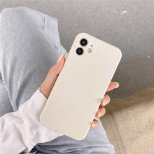 Load image into Gallery viewer, Soft Silicone Candy Color Phone Case For iPhone 13Mini iPhone 14Pro Max Ultra Thin Shockproof Cover Solid Color Shockproof Silicone Case For iPhone