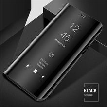 Load image into Gallery viewer, Smart Flip Phone Case For iPhone X XR XS 5 5S SE 7 8 6 6S Plus 11 12 13 Mini Pro Max 2020 Mirror Window Standing Holder Cover Mirror Screen Smart Plating Case 360 Full Body Ultra Thin Intelligent Protective Case