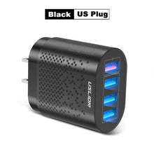 将图片加载到图库查看器,Portable USB Charger 3A Quick Charge 3.0 Mobile Phone Charger 4 Port 48W Fast Wall Chargers