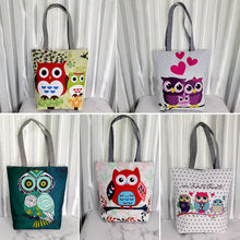 将图片加载到图库查看器,Floral And Owl Printed Women's Casual Tote Female Daily Use Female Shopping Bag Ladies Single Shoulder Handbag Simple Beach Bag