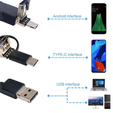 Load image into Gallery viewer, Dual Lens Car Endoscope Camera 8mm Type C USB Connect Boroscope Flexible Camera Pipe Inspection Screen for Android Phone