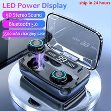 Load image into Gallery viewer, STEVVEX 3500mAh LED Bluetooth Wireless Earphones Headphones Earbuds TWS Touch Control Sport Headset Noise Cancel Earphone Headphone