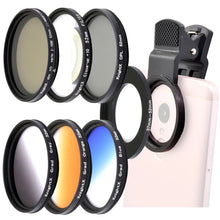 Load image into Gallery viewer, KnightX Universal cellphone accessories 52MM macro lens star 4 6 8 line lenses for phone Camera filter mobile android