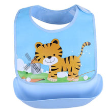 Load image into Gallery viewer, Baby Bibs Waterproof Silicone Feeding Saliva Towel Newborn Cartoon Aprons Baby Bibs Detachable For Kids
