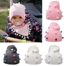 将图片加载到图库查看器,Baby Winter Autumn Warm Knit Hat For Girls Boys Solid Color For Baby and Kids