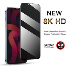 将图片加载到图库查看器,8K Privacy Protective Glass For iPhone 11 12 13 14 Pro Max XR Anti Spy Tempered Glass For iPhone 14 13 12 Screen Protector Film Edge to Edge Case Friendly Screen Protection Film