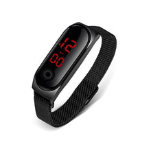 将图片加载到图库查看器,STEVVEX Men's Business Electronic Watch Simple Luxury Steel Belt Folding Buckle Sports Digital Watch For Men and woman